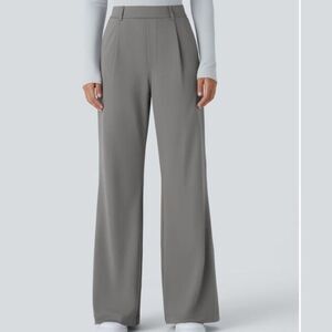 Halara Flex DayStretch High Waisted Pocket Straight Leg Work Pant Gray XL Petite